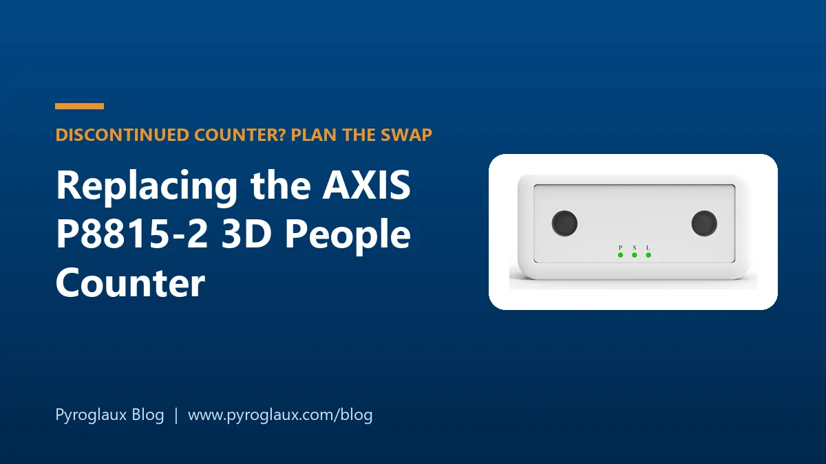 Replacing a discontinued ceiling-mounted 3D people counter at a store entrance